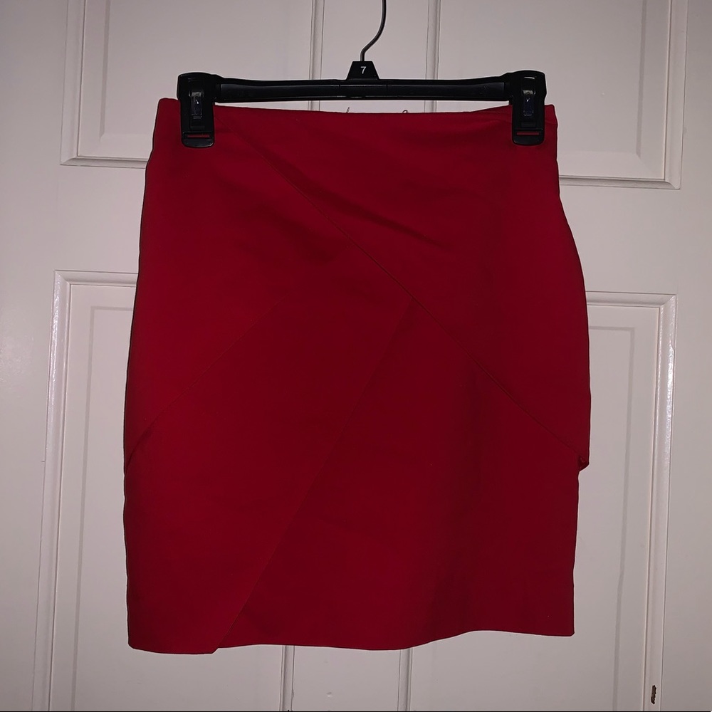 Red pencil skirt